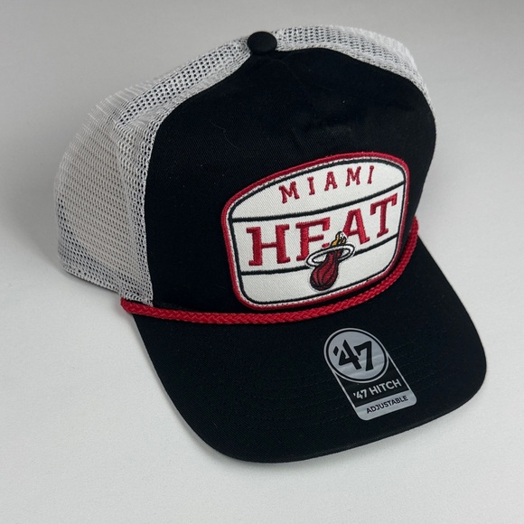 47 Brand Miami Heat Black and White Hat - Picture 2 of 5